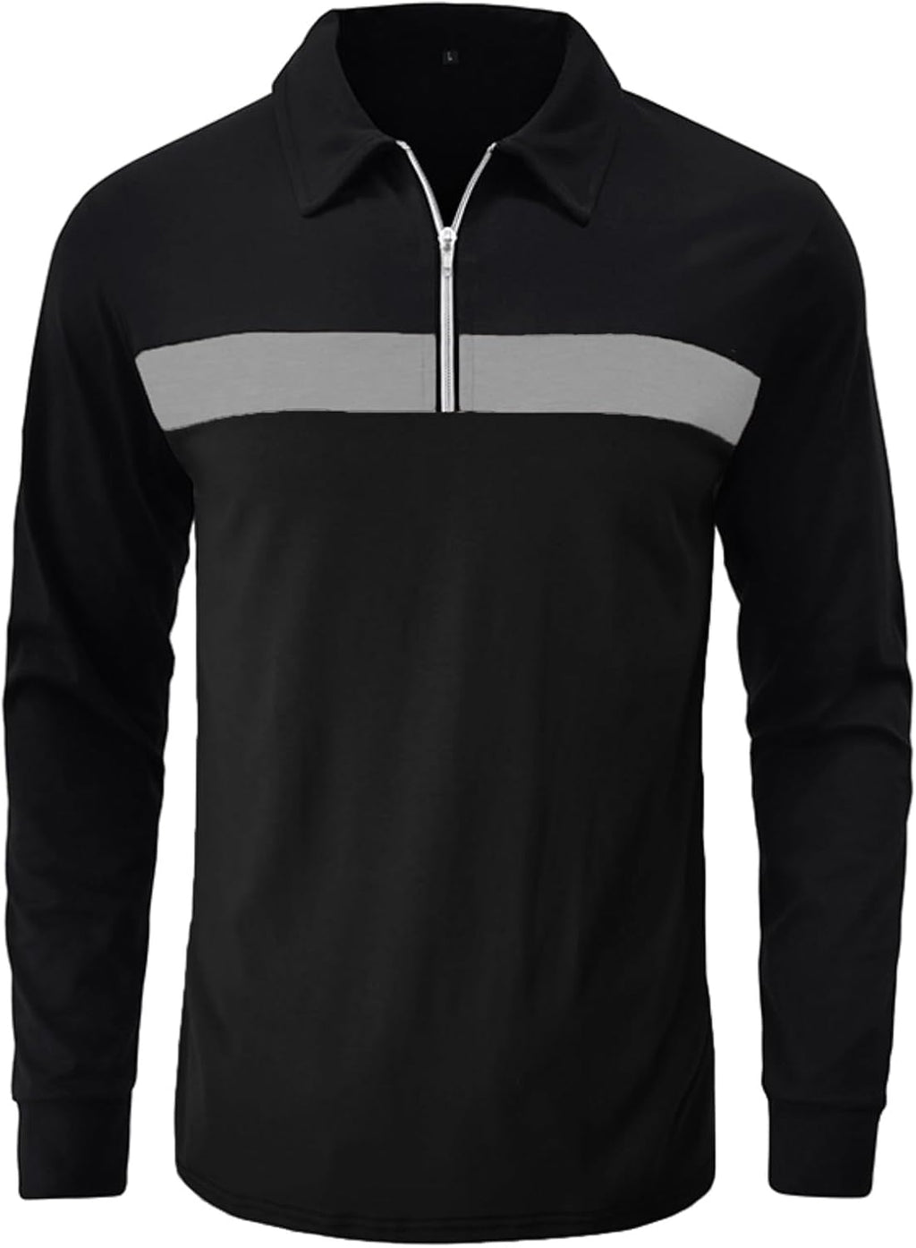 Polo Homme Manches Longues Zip 1/4 – Coupe Regular | LuxVrouw LuxVrouw