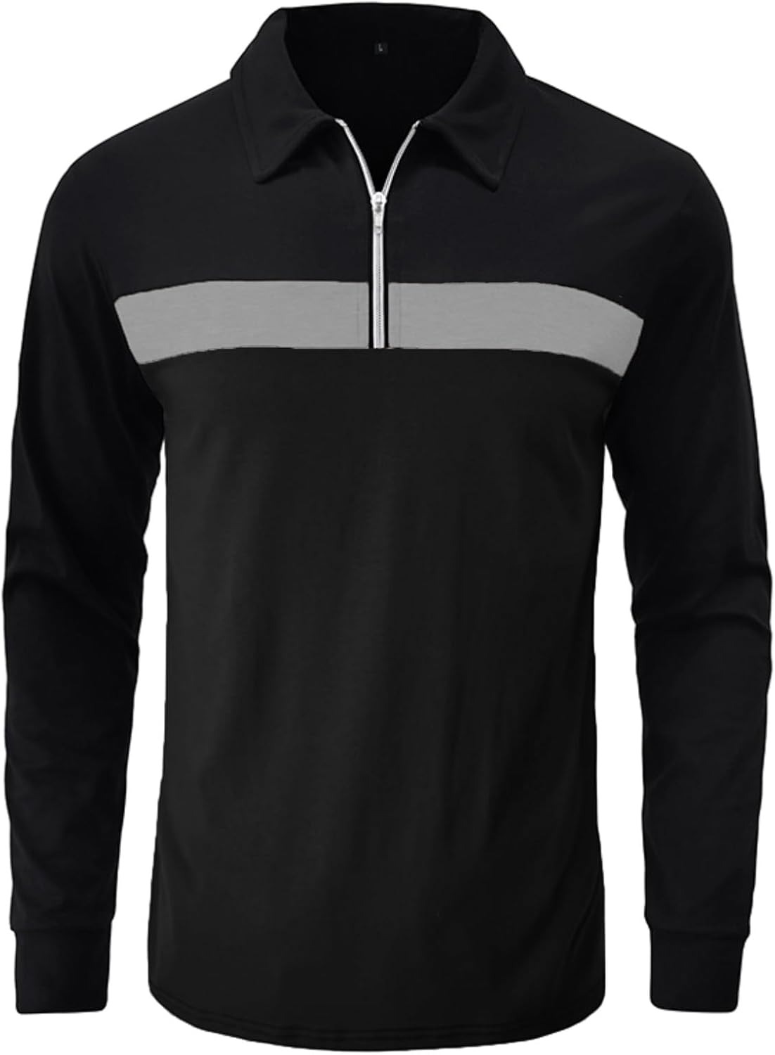 Polo Homme Manches Longues Zip 1/4 – Coupe Regular | LuxVrouw LuxVrouw