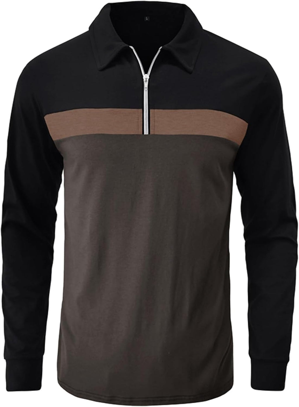 Polo Homme Manches Longues Zip 1/4 – Coupe Regular | LuxVrouw LuxVrouw