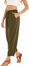 Pantalon Fluide Femme 7/8 Taille Élastique Poches – Léger & Sport | LuxVrouw