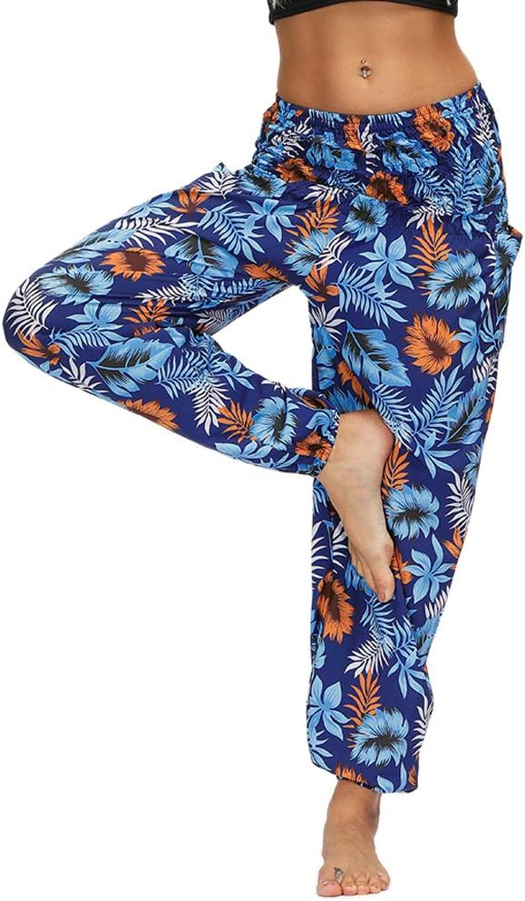 Pantalon Harem Femme Boho Imprimé Taille Haute – Léger & Poches | LuxVrouw