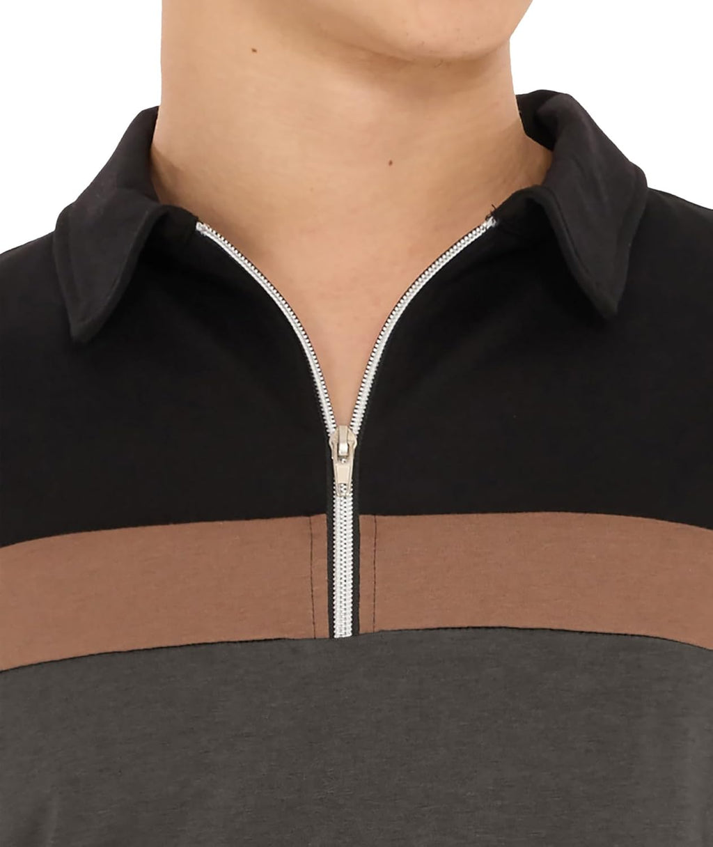 Polo Homme Manches Longues Zip 1/4 – Coupe Regular | LuxVrouw LuxVrouw