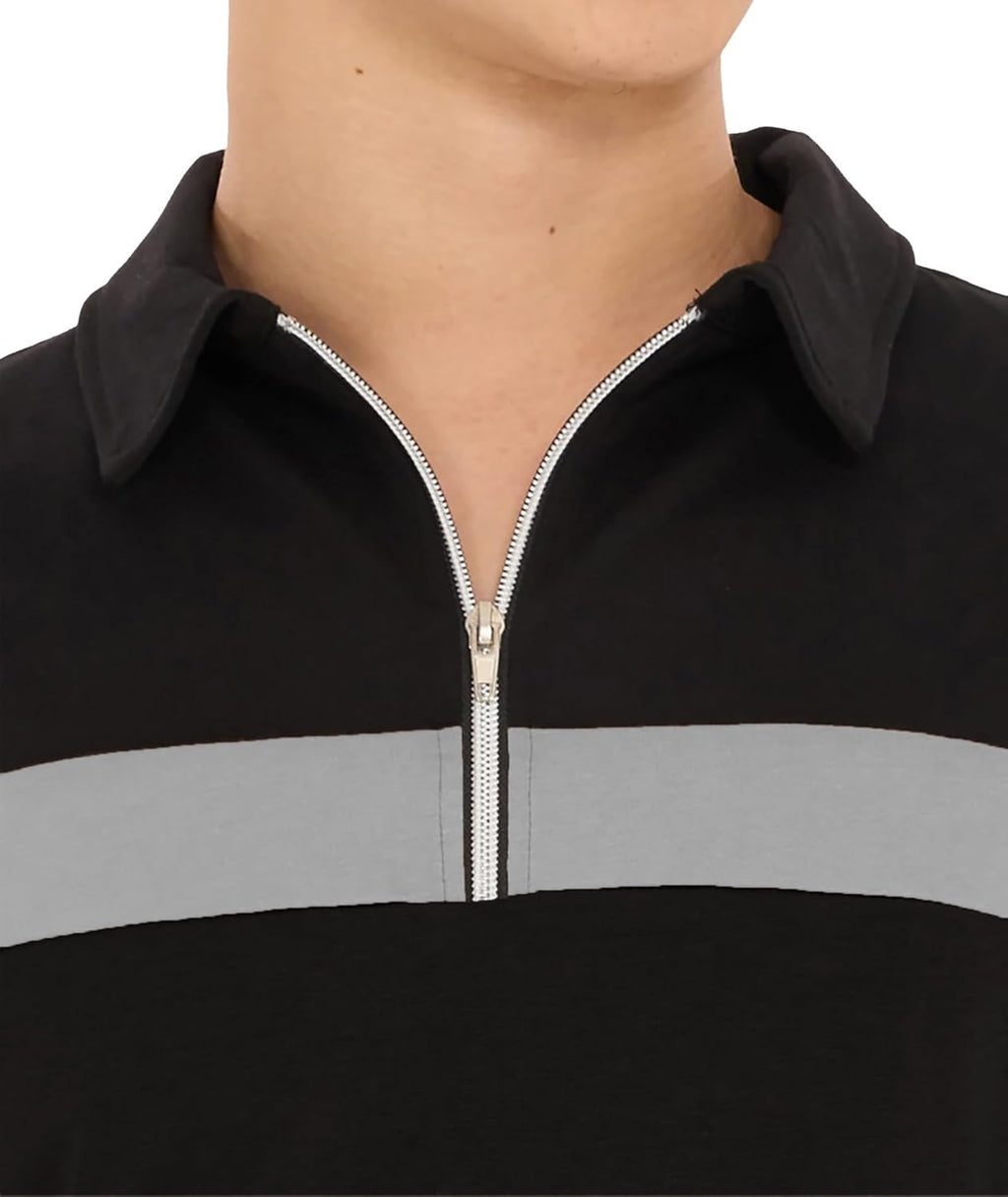 Polo Homme Manches Longues Zip 1/4 – Coupe Regular | LuxVrouw LuxVrouw