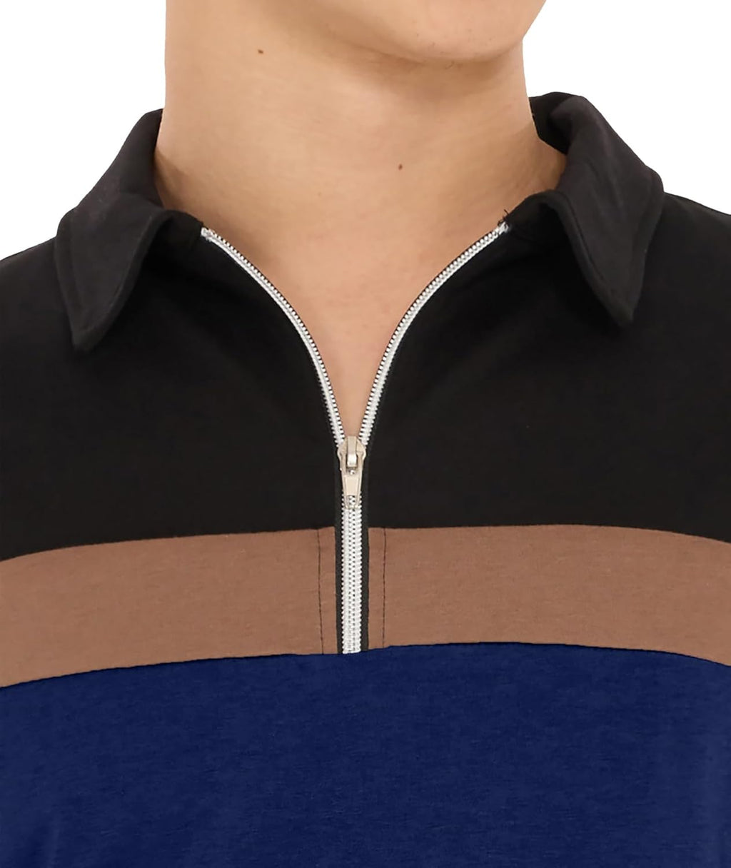 Polo Homme Manches Longues Zip 1/4 – Coupe Regular | LuxVrouw LuxVrouw