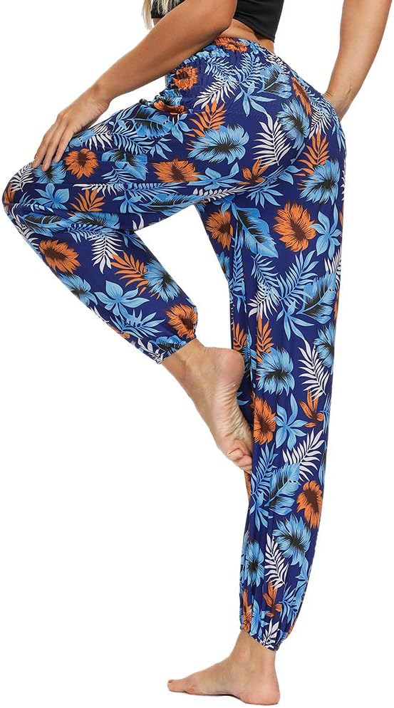 Pantalon Harem Femme Boho Imprimé Taille Haute – Léger & Poches | LuxVrouw