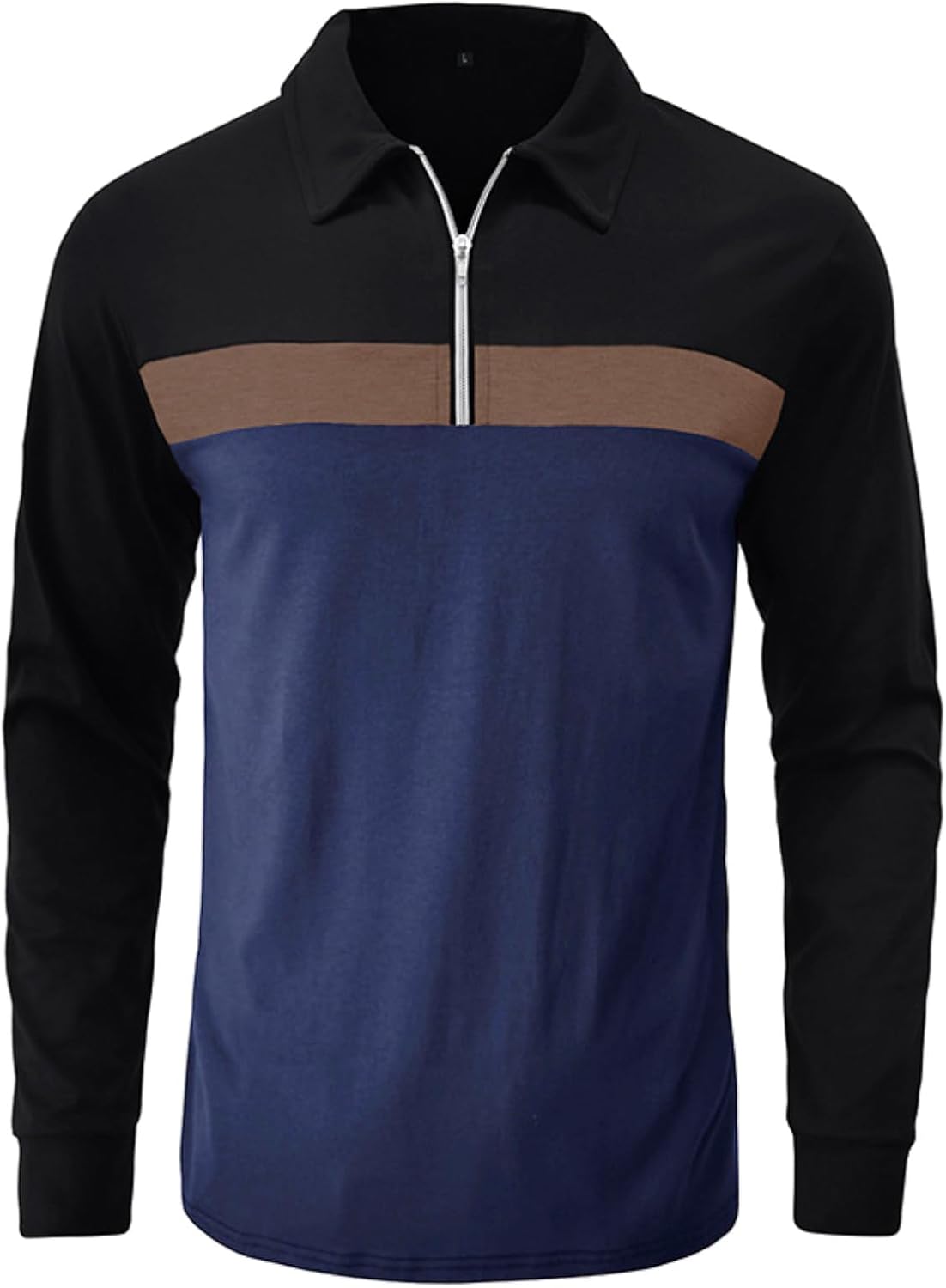 Polo Homme Manches Longues Zip 1/4 – Coupe Regular | LuxVrouw LuxVrouw