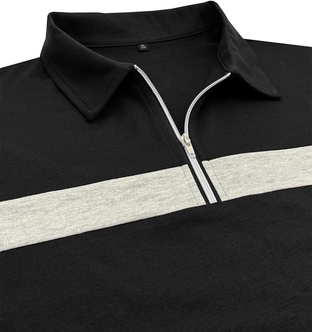 Polo Homme Manches Longues Zip 1/4 – Coupe Regular | LuxVrouw LuxVrouw