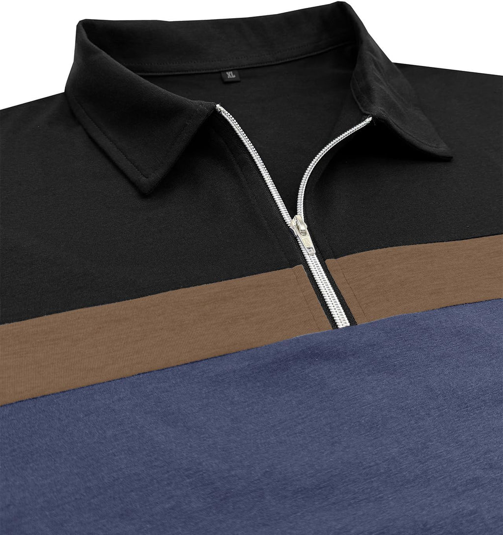Polo Homme Manches Longues Zip 1/4 – Coupe Regular | LuxVrouw LuxVrouw