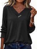 Blouse Femme Col V Manches 3/4 Imprimé Floral – Élégante & Casual Été | LuxVrouw