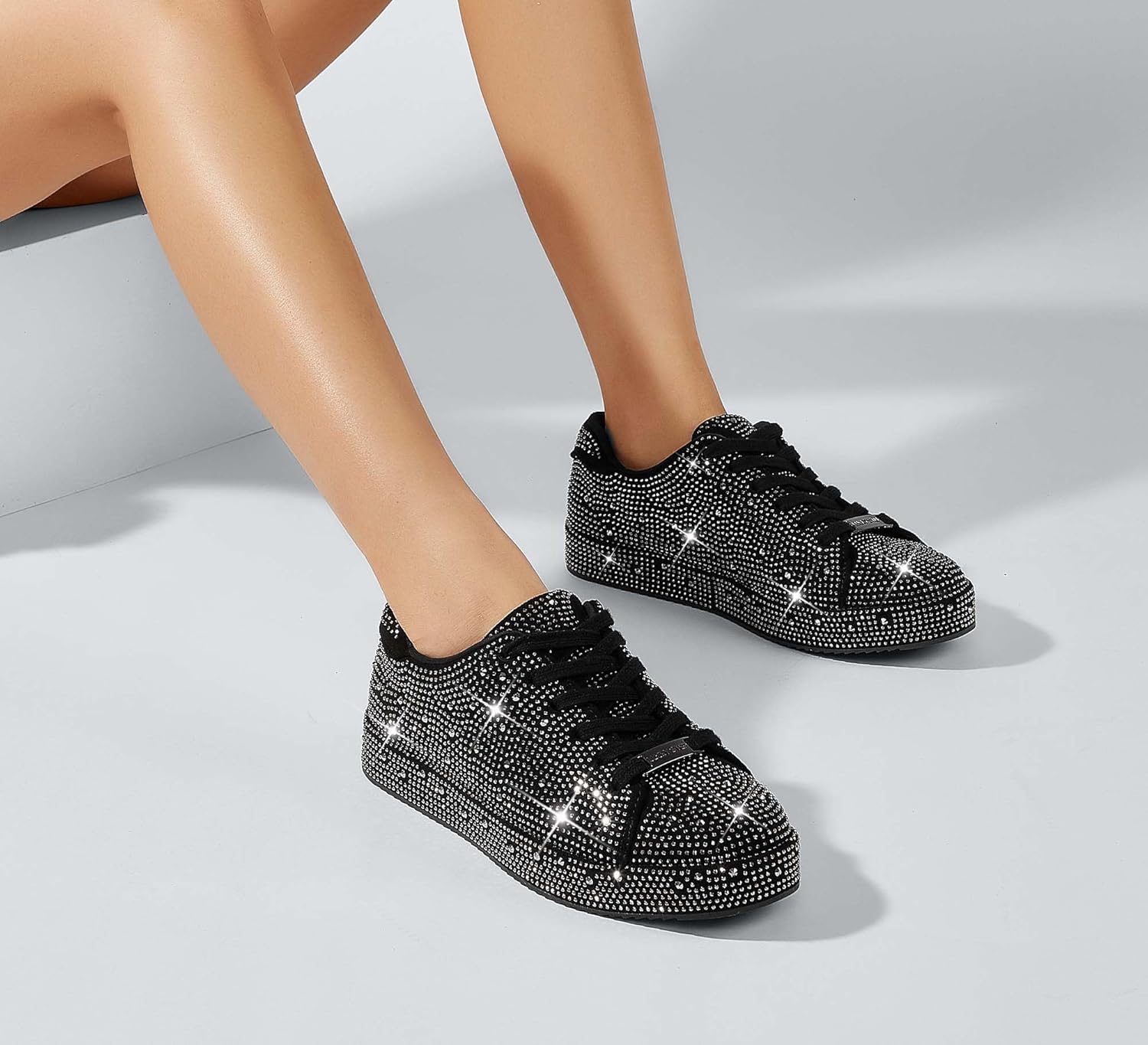 Baskets Strass Femme Plateforme Brillantes – Mariage, Bal & Cérémonie | LuxVrouw