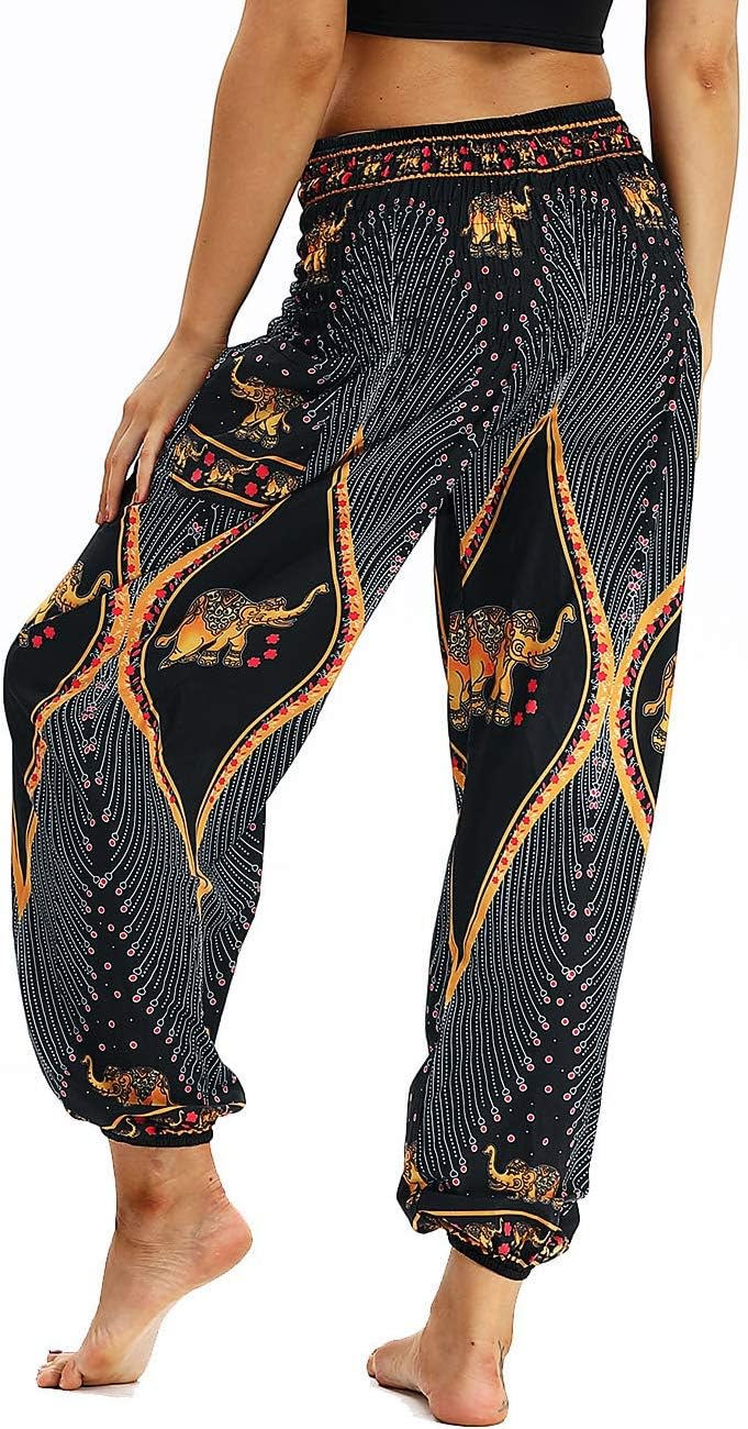 Pantalon Harem Femme Boho Imprimé Taille Haute – Léger & Poches | LuxVrouw