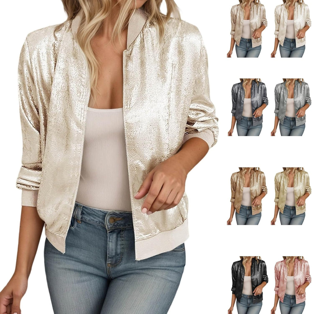 Veste Femme Paillettes Manches Longues – Soirée & Club | LuxVrouw LuxVrouw