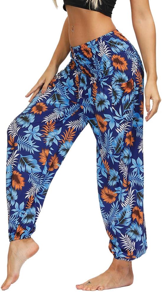 Pantalon Harem Femme Boho Imprimé Taille Haute – Léger & Poches | LuxVrouw