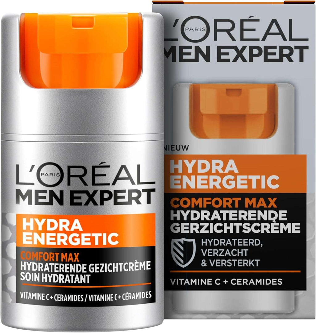 L'Oréal Paris Men Expert Hydra Energetic Confort Max Hydraterende verzorging voor droge huid, 50 ml LuxVrouw