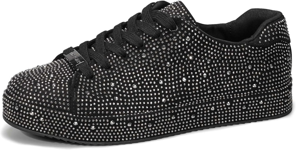 Baskets Strass Femme Plateforme Brillantes – Mariage, Bal & Cérémonie | LuxVrouw