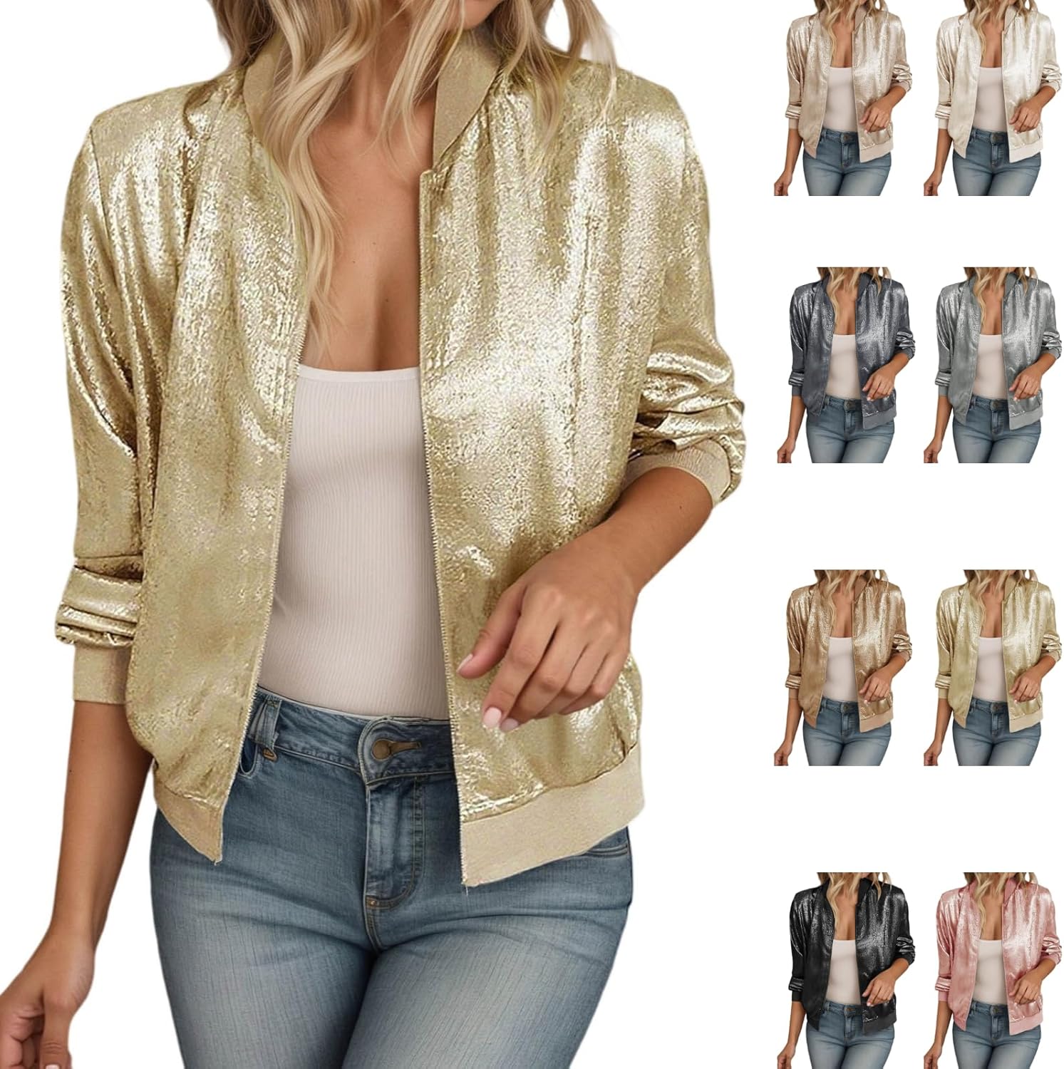 Veste Femme Paillettes Manches Longues – Soirée & Club | LuxVrouw LuxVrouw