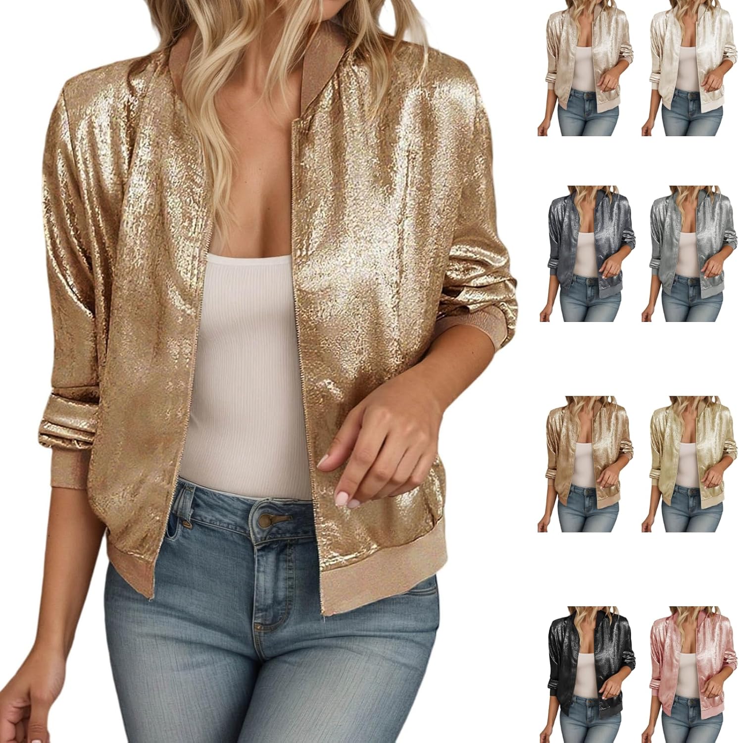 Veste Femme Paillettes Manches Longues – Soirée & Club | LuxVrouw LuxVrouw