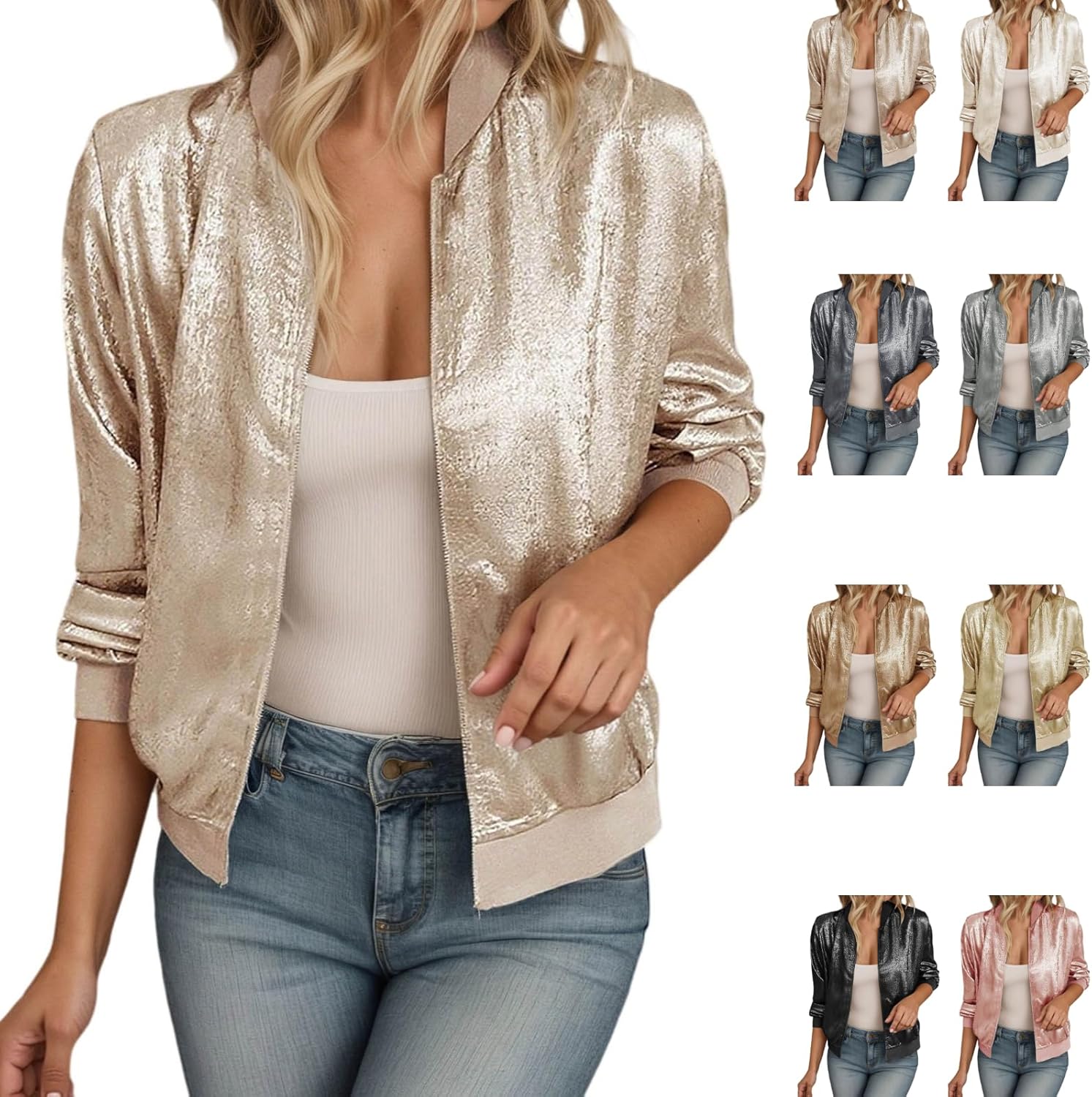 Veste Femme Paillettes Manches Longues – Soirée & Club | LuxVrouw LuxVrouw