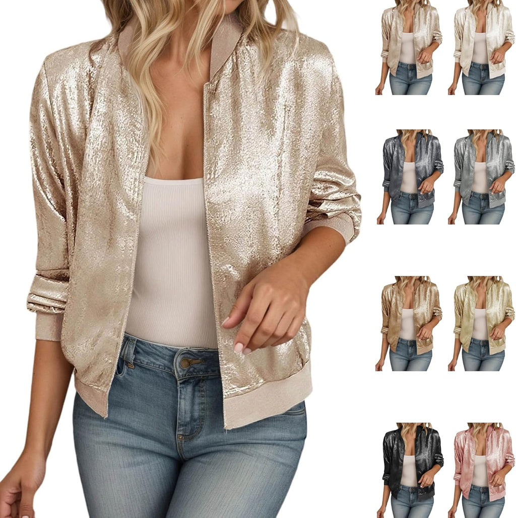 Veste Femme Paillettes Manches Longues – Soirée & Club | LuxVrouw LuxVrouw