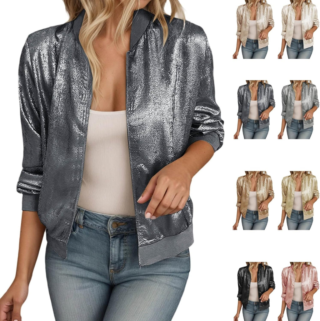 Veste Femme Paillettes Manches Longues – Soirée & Club | LuxVrouw LuxVrouw