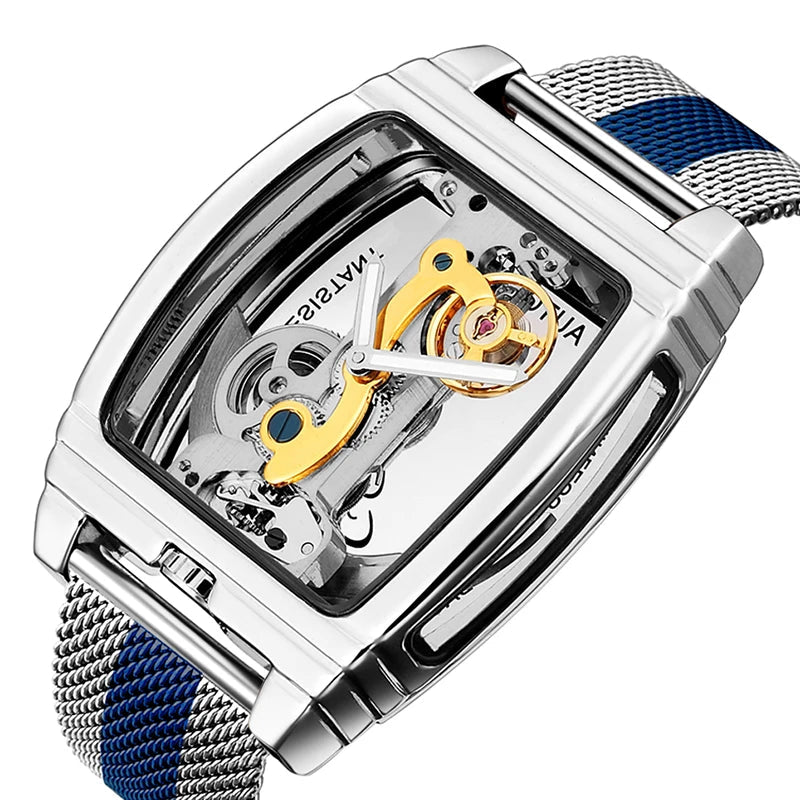 Montre Mécanique Homme Squelette Steampunk – Transparente & Automatique | LuxVrouw LuxVrouw