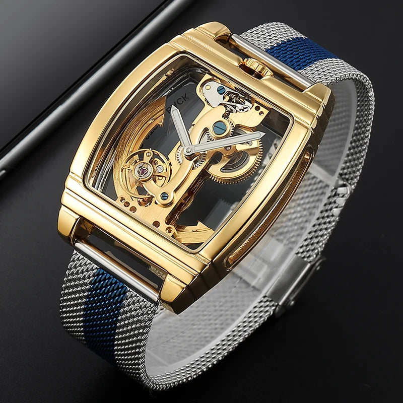 Montre Mécanique Homme Squelette Steampunk – Transparente & Automatique | LuxVrouw LuxVrouw