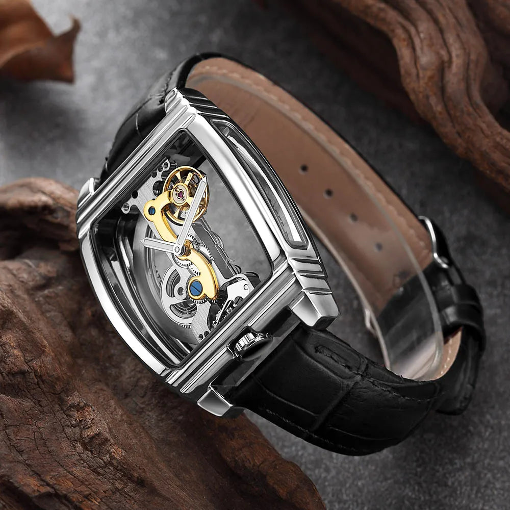 Montre Mécanique Homme Squelette Steampunk – Transparente & Automatique | LuxVrouw LuxVrouw