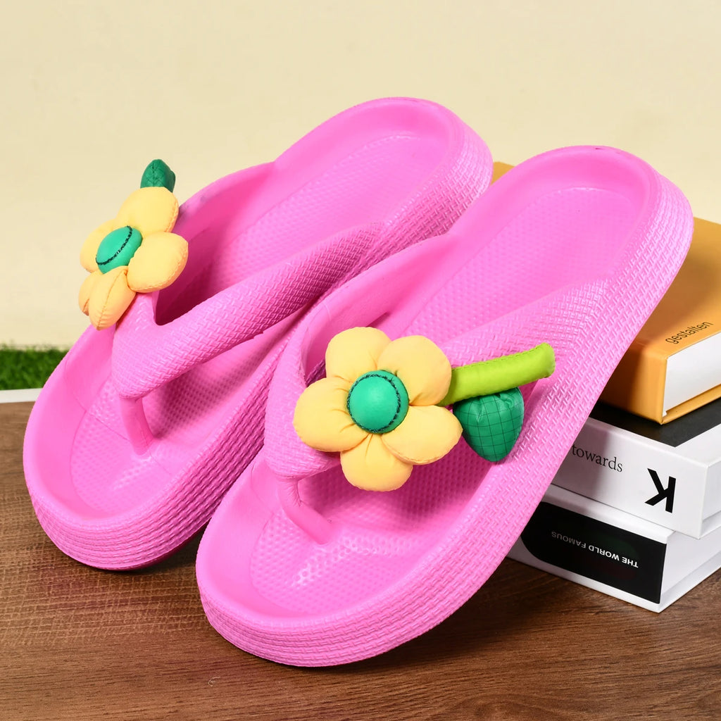 Mules Femme Plateforme Fleurs EVA – Claquettes Été Plage & Maison | LuxVrouw