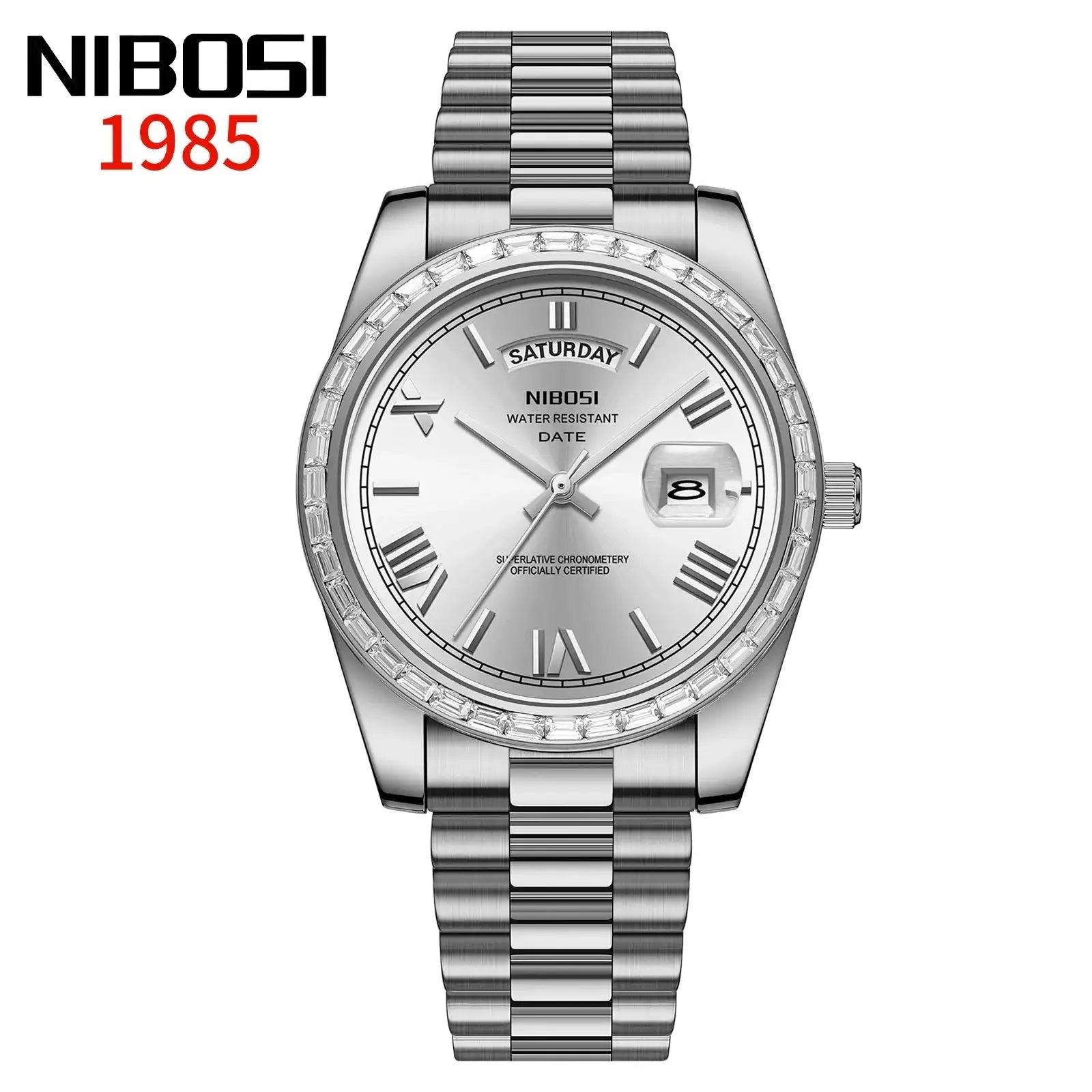 NIBOSI Brand Luxury New Watches For Man Waterproof Stainless Steel Men's Quartz Watch With Perpetual Calendar relógios masculino LuxVrouw