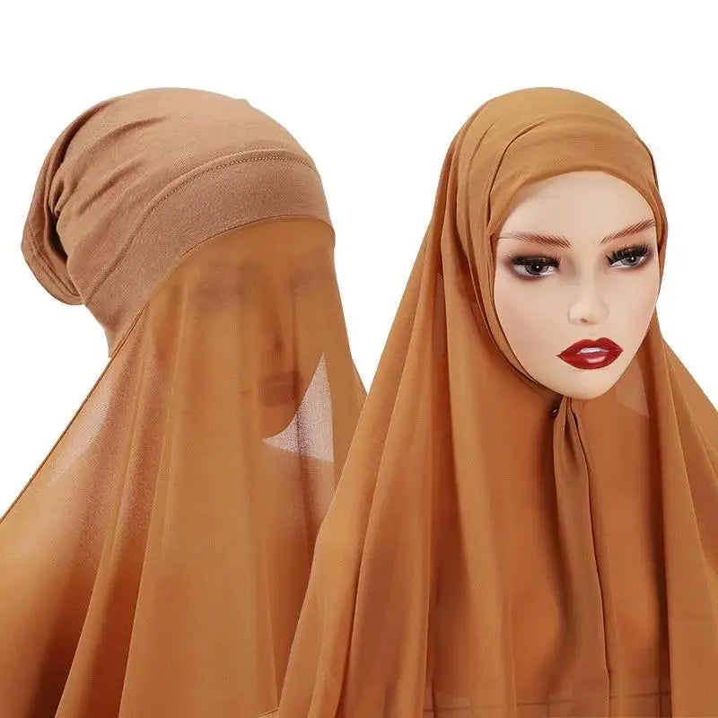 Hijab Instantané avec Bonnet – Confort & Style LuxVrouw