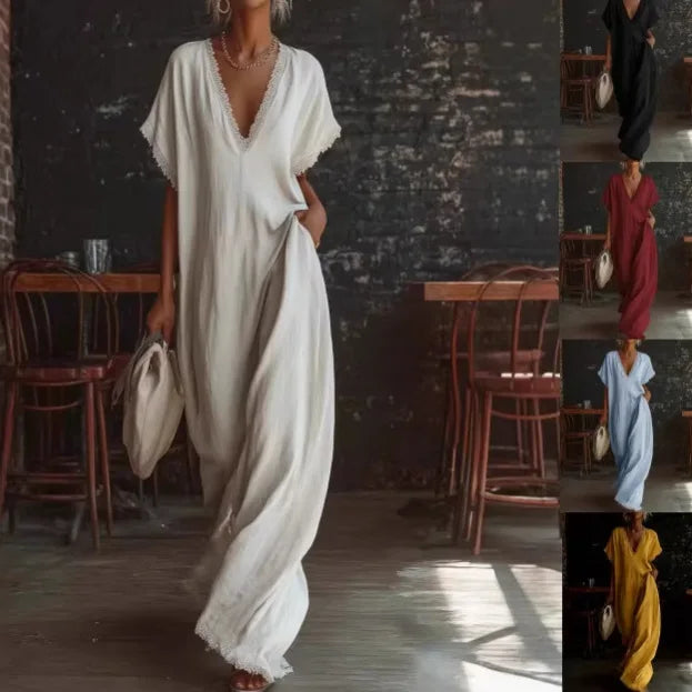 Elegant Lace Long Dresses Women's Summer
