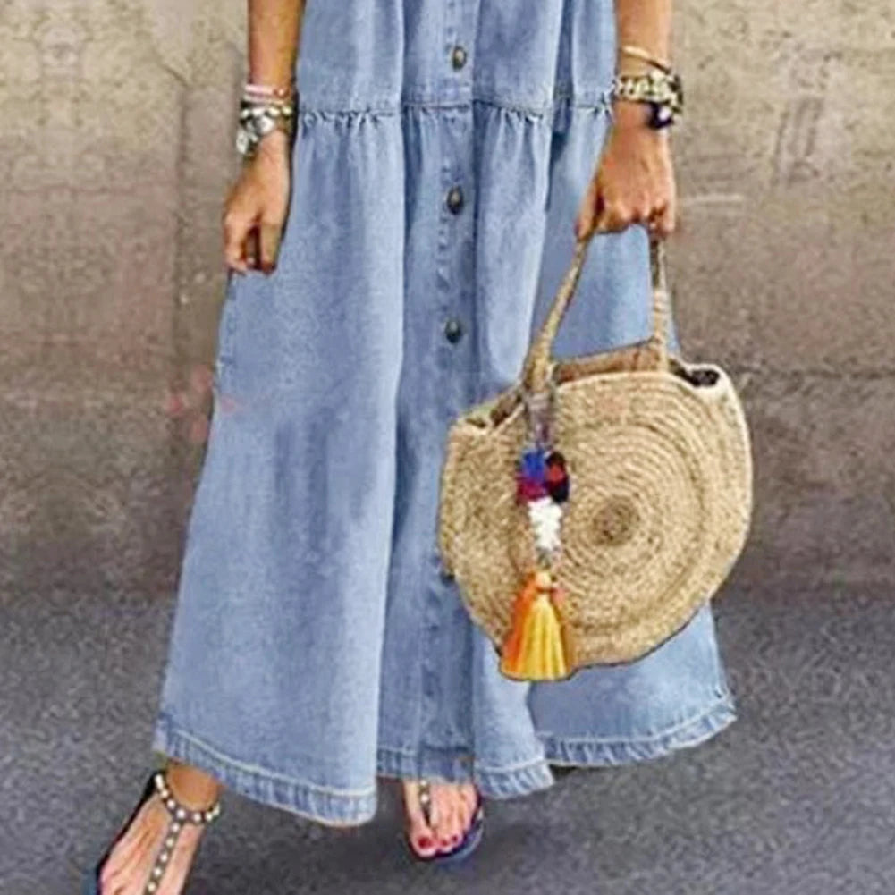 Robe Femme Manches Courtes Col Chemise – Casual & Longue LuxVrouw