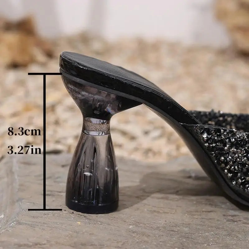 Mules Cristal Talon Haut Femme 8cm – Sexy & Élégantes | LuxVrouw LuxVrouw