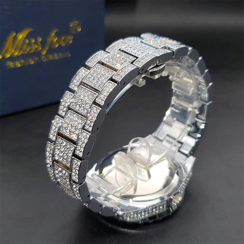 Montre Homme Quartz Luxe Diamants Hip Hop | LuxVrouw LuxVrouw
