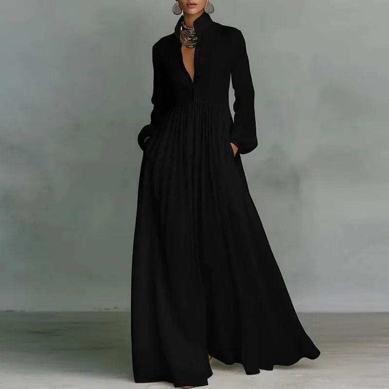 Robe Chemise Maxi Femme Col Boutonné – Élégante & Bohème | LuxVrouw LuxVrouw