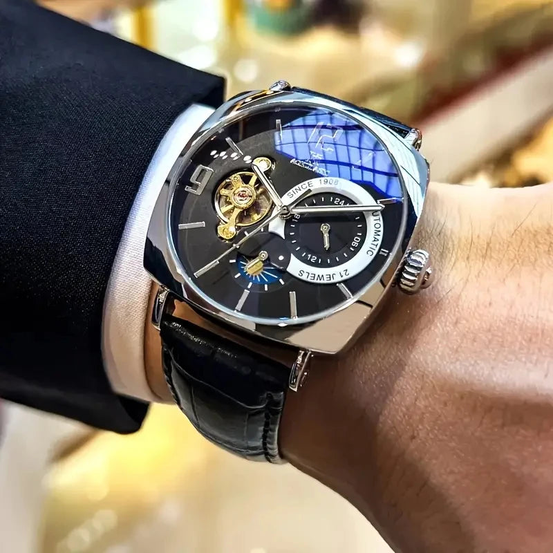Montre Mécanique Homme Squelette Rétro – Automatique & Élégante | LuxVrouw LuxVrouw