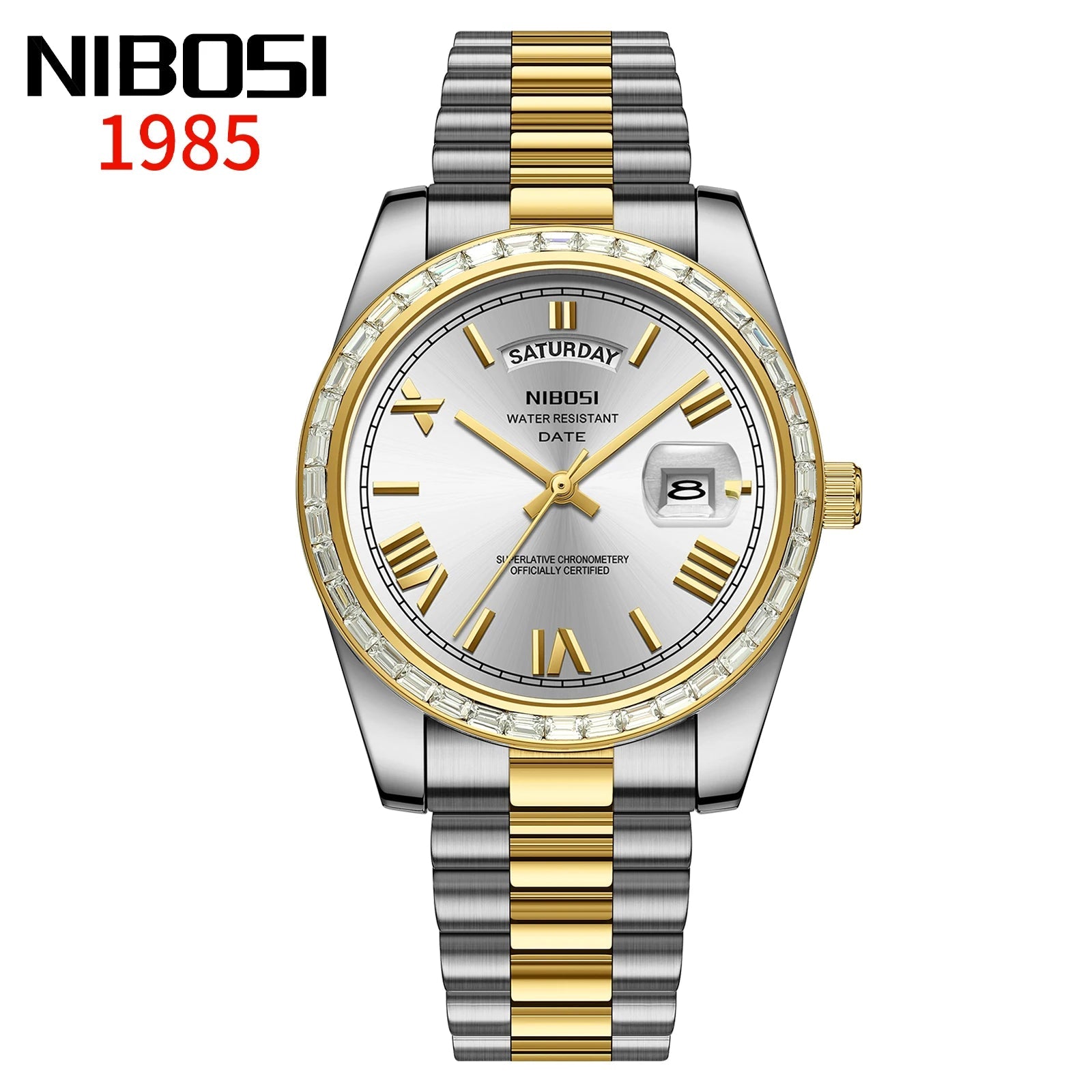 NIBOSI Brand Luxury New Watches For Man Waterproof Stainless Steel Men's Quartz Watch With Perpetual Calendar relógios masculino LuxVrouw