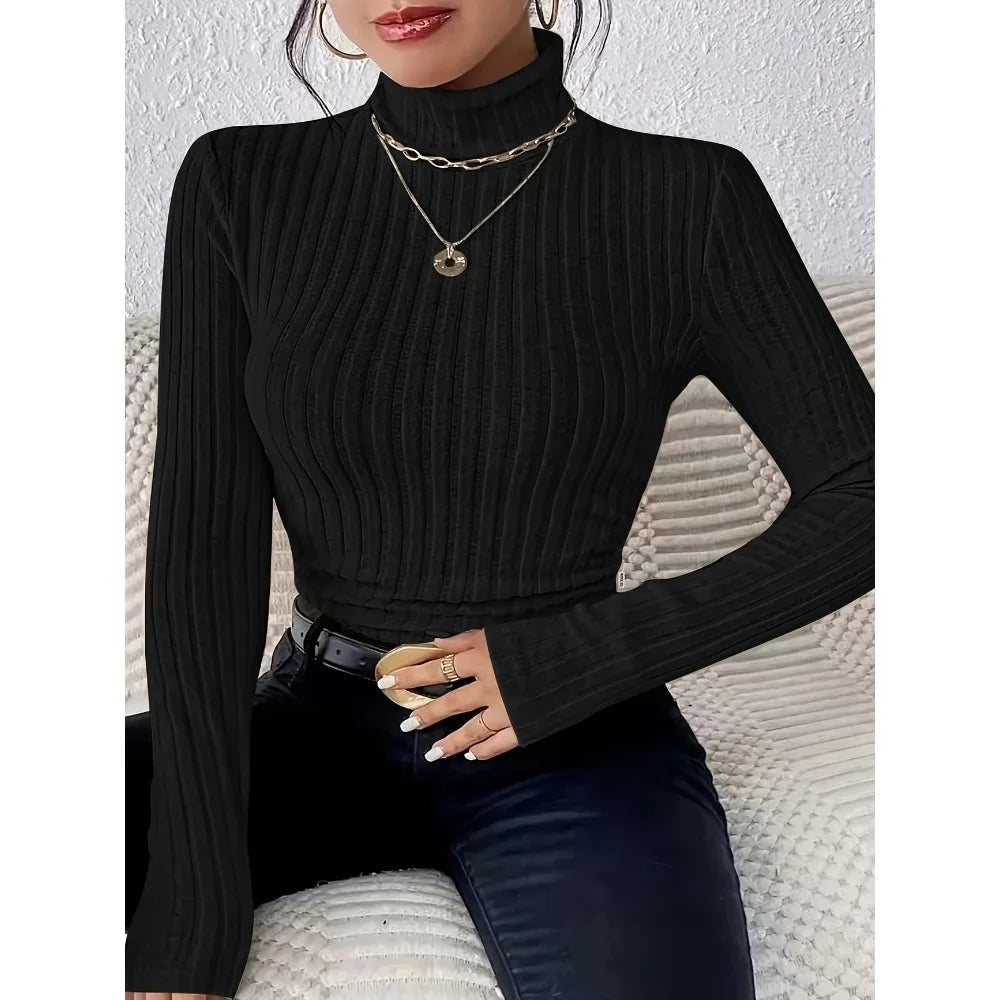 Pull Côtelé Femme Grande Taille – Slim & Élégant LuxVrouw
