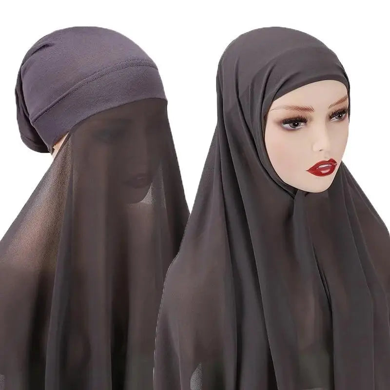 Hijab Instantané avec Bonnet – Confort & Style LuxVrouw
