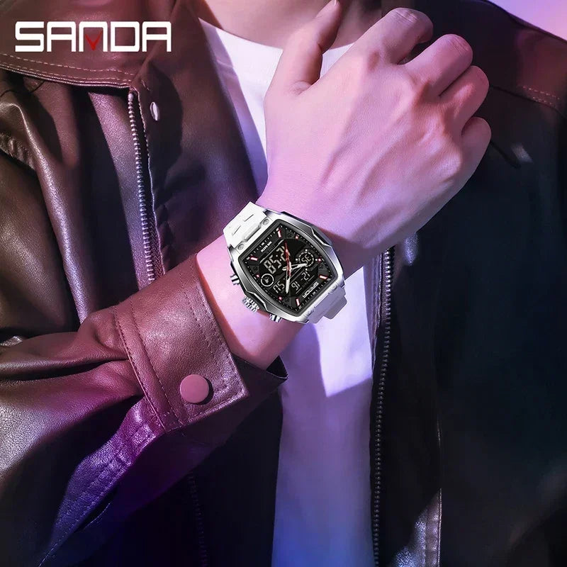 Montre Sport Homme Double Affichage Analogique-Digital – Militaire & Multifonction | LuxVrouw LuxVrouw