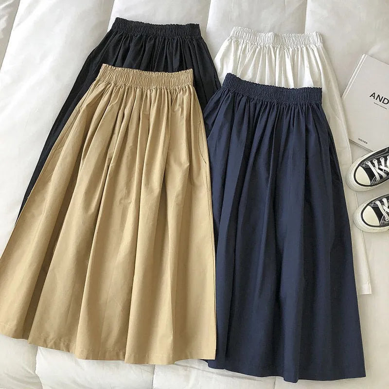 Jupe Midi Femme Taille Haute – Coupe Ample Silhouette A-Line | LuxVrouw LuxVrouw