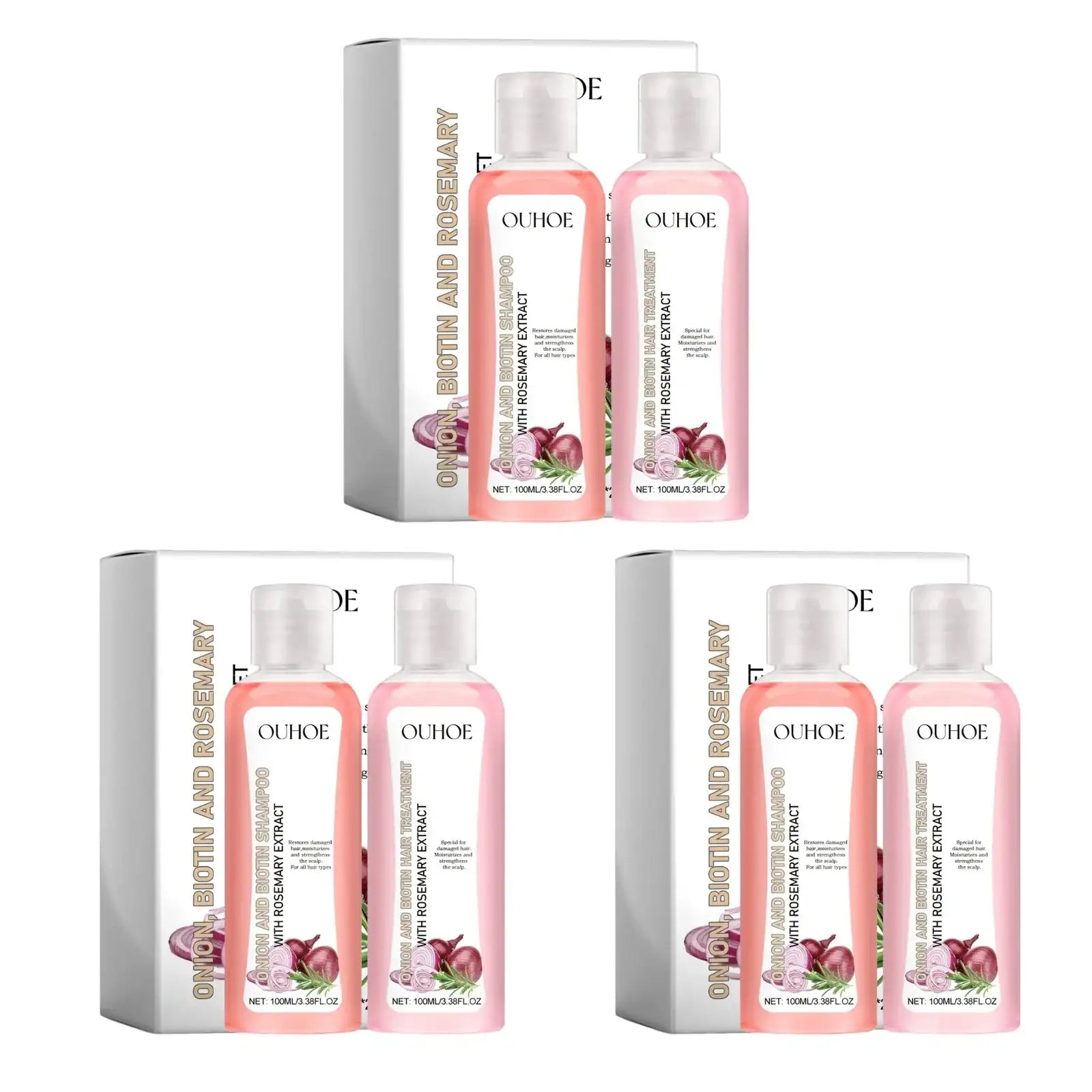 Biotin Rosemary Shampoo Care Set Shampoo Conditioner For All Hair Types Hair Shampoo Paraben Free Healthy Hair Care Gift LuxVrouw