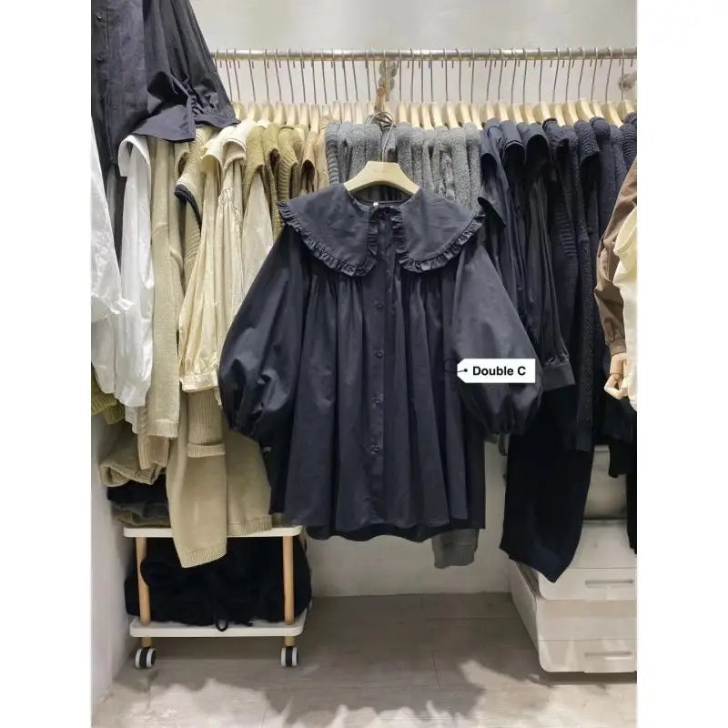 Blouse Femme à Carreaux & Volants – Style Coréen Chic LuxVrouw