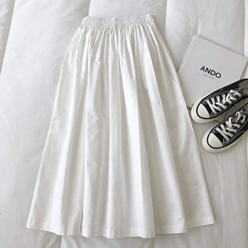Jupe Midi Femme Taille Haute – Coupe Ample Silhouette A-Line | LuxVrouw LuxVrouw