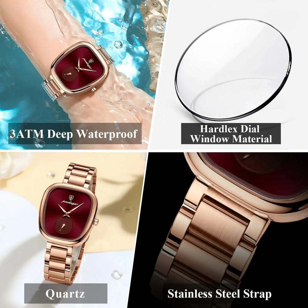 POEDAGAR High Quality Luxury Watches For Women Stainless Steel Waterproof Elegant Ladies Wristwatch Fashion Quartz Woman's Watch LuxVrouw