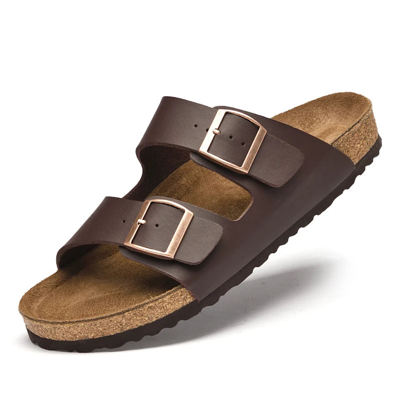 Sandales Cuir Homme – Confortables & Élégantes LuxVrouw