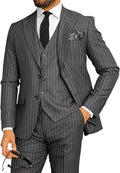 Costume 3 Pièces Homme Slim Rayures Revers Poiné – Mariage, Business & Cérémonie | LuxVrouw