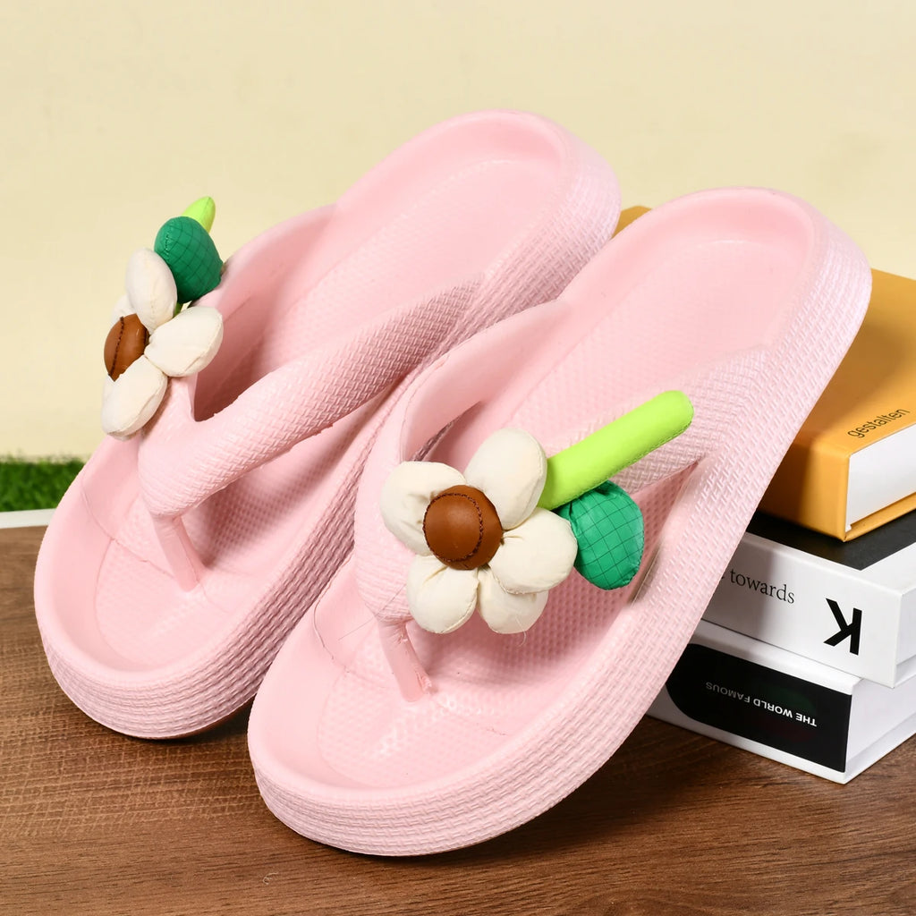 Mules Femme Plateforme Fleurs EVA – Claquettes Été Plage & Maison | LuxVrouw