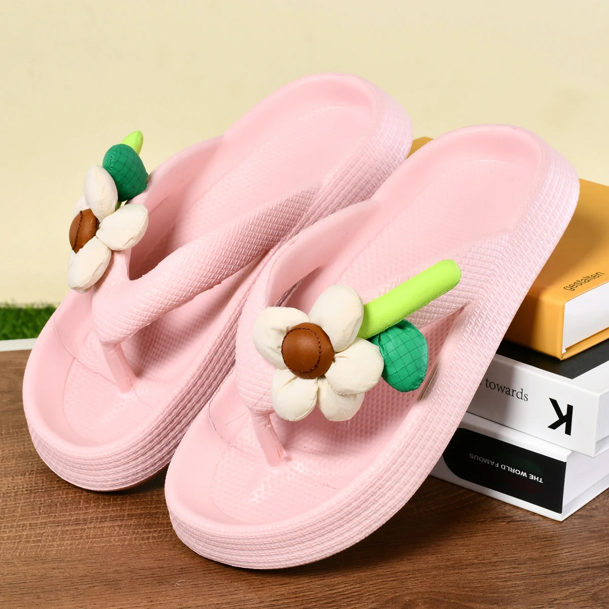 Mules Femme Plateforme Fleurs EVA – Claquettes Été Plage & Maison | LuxVrouw