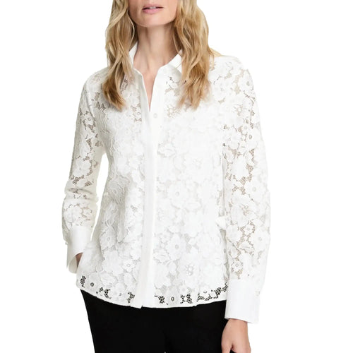 Elegant women's blouse decorated with lace LuxVrouw